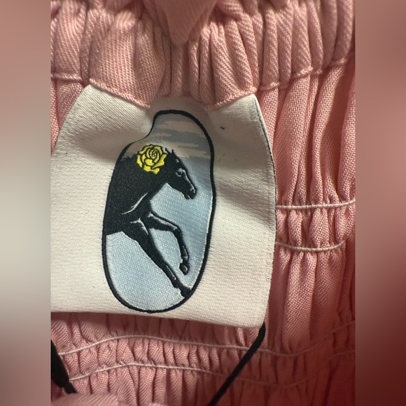 Sleeper - Juliette Shirred Asymmetric Dress - Pink - Size S - NWT - Picture 14 of 14